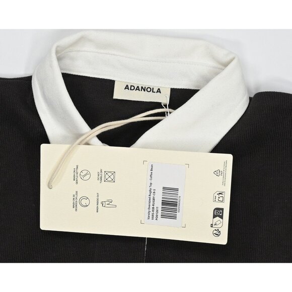 Adanola Varsity Oversized Rugby Top in Coffee Bean - Picture 4 of 6